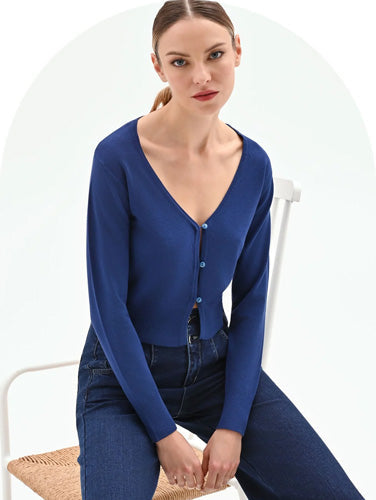 Cardigan Morbido Per Bambina In Cotone E Poliestere - Colori Pastello, Uniforme Scolastica, Regalo Autunno Inverno - 4