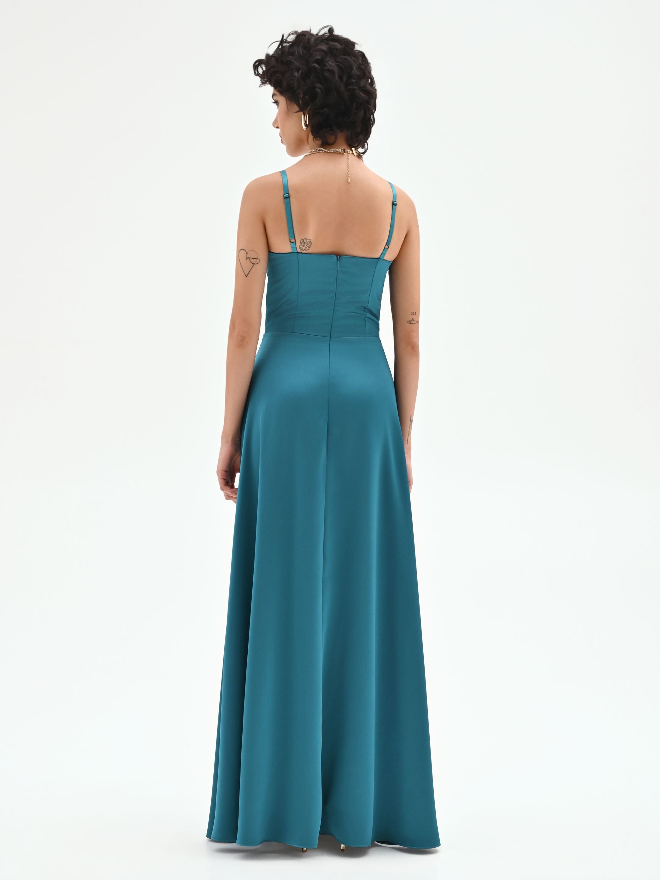 sachin and babi light blue dress Attina Blue Satin Maxi Dress