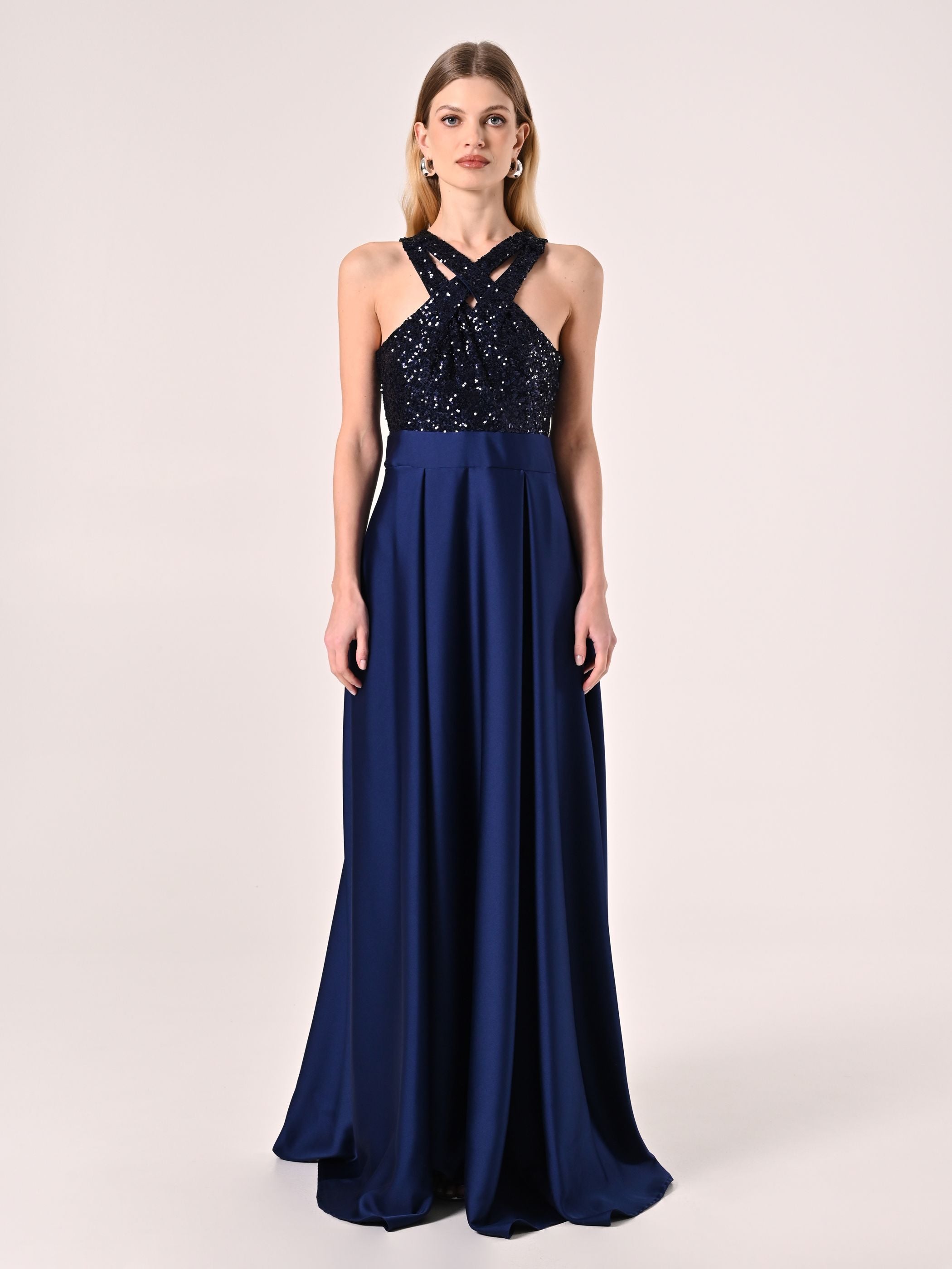 Langes Kleid Mit Pailletten
