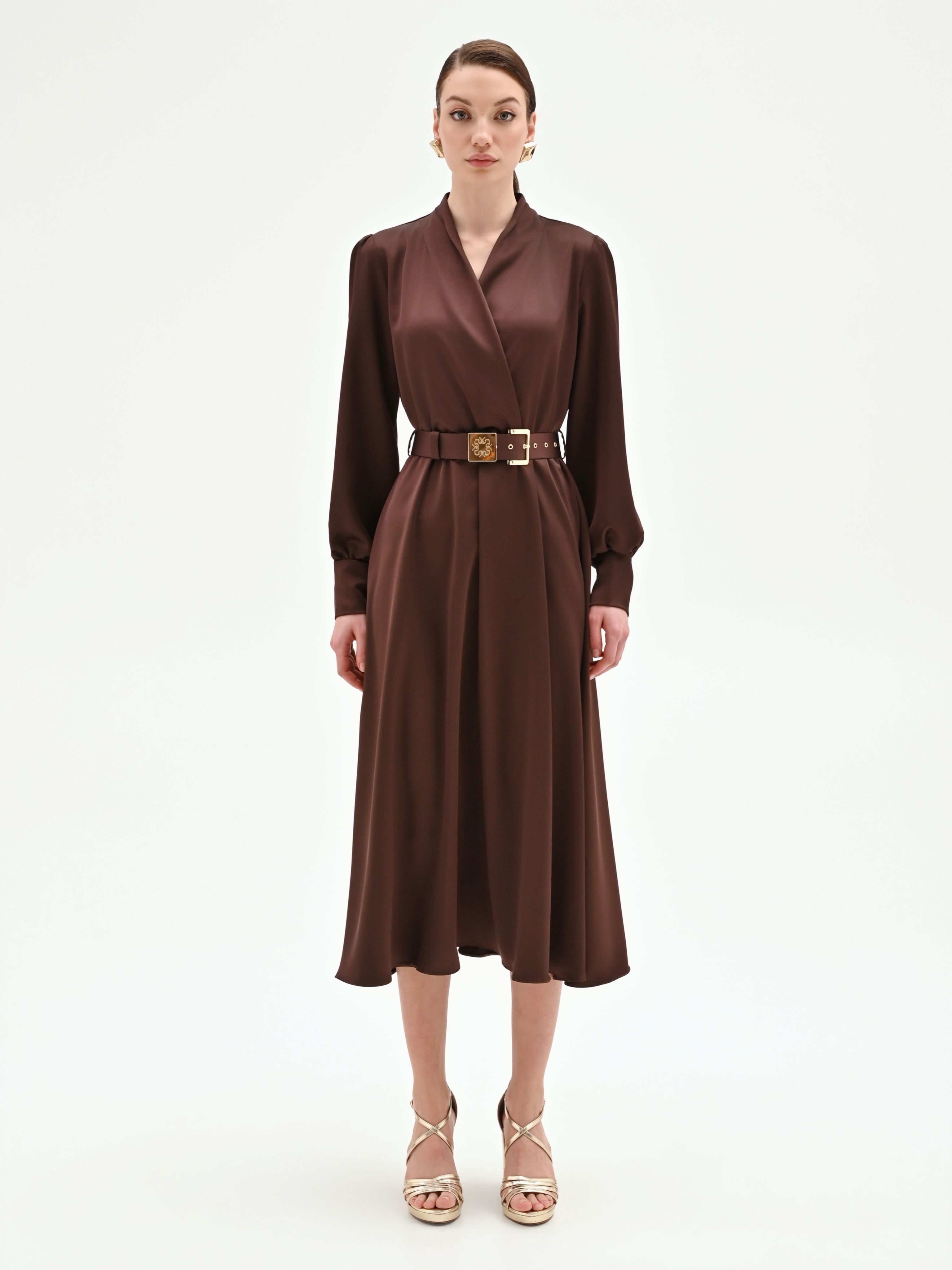 PALINDA Abito Donna A Righe Maniche Corte Con Cintura | Vestito Elegante Da Ufficio In Cotone Con Tasche | Taglie S-XL