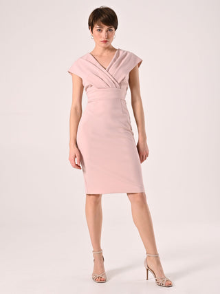 Tubino Rosa Chiaro in Scuba mano Crepe