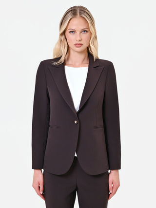 Blazer cintré brun foncé
