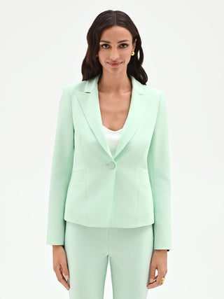 Mint Green Blazer with Peak Lapels