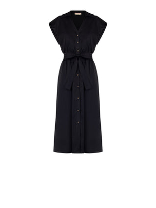 Chemisier in Cotone Nero