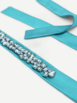 Ceinture atelier vert émeraude avec pierres