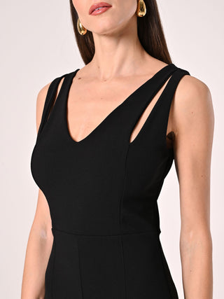 Black Jumpsuit with Cut-out Detail