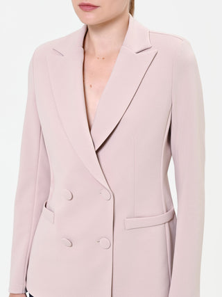 Taupe Double-Breasted Blazer