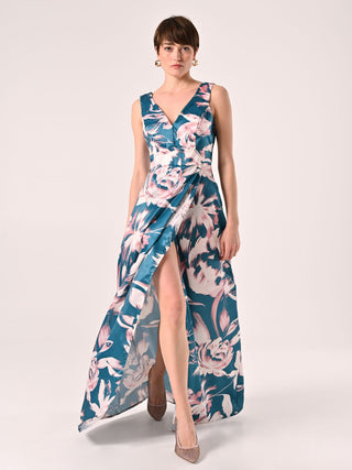Robe longue imprimé fleuri