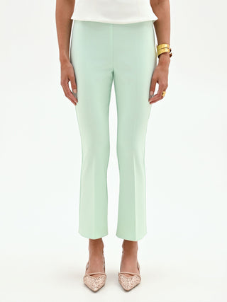 Mint Green Slim-Fit Trousers