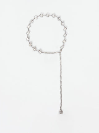 Silver Crystal-Embellished Belt