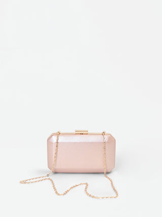 Pink Glitter Boxy Clutch