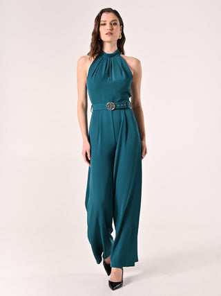 Peacock Green Palazzo Jumpsuit
