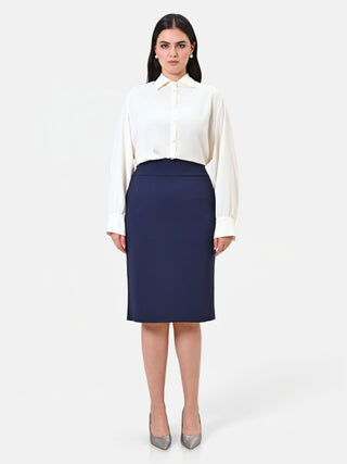 Cream Curvy Blouse with Jewel Detail