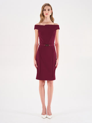 burgundy designer dress Burgundy Designer Neckline Sheath Dress Rinascimento burgundy designer dress Burgundy Designer Neckline Sheath Dress Rinascimento
