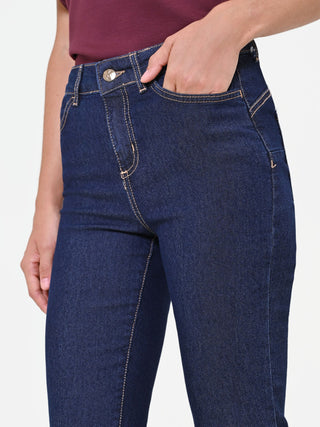 High-Waisted Blue Flared Jeans