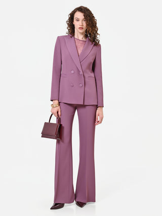 Top in pizzo rosa antico