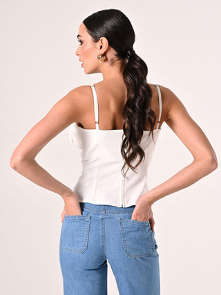 White Top with Maxi Bow