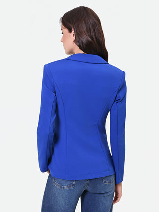 Royal Blue Double-Breasted Blazer