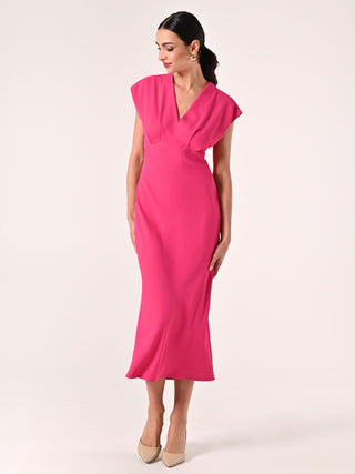 Abito Midi Fuxia