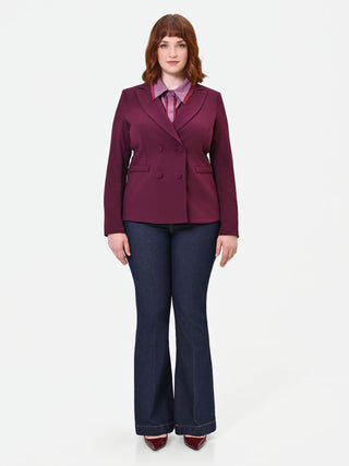 Giacca Curvy doppiopetto bordeaux rosso