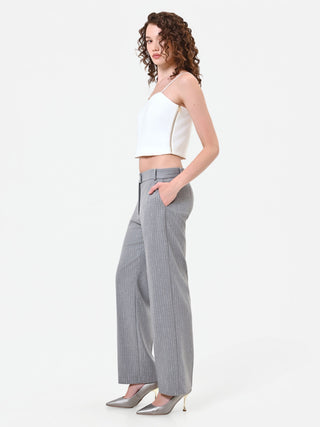Light Grey Pinstripe Trousers