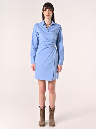 Abito Camicia in Cotone Azzurro