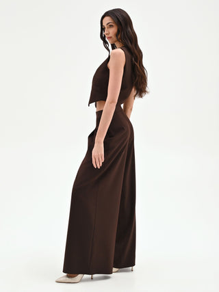 Dark Brown Palazzo Trousers