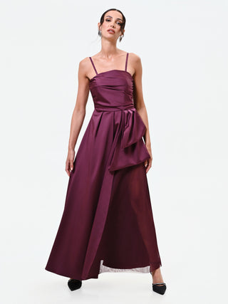 Burgundy Gown with Maxi Bow