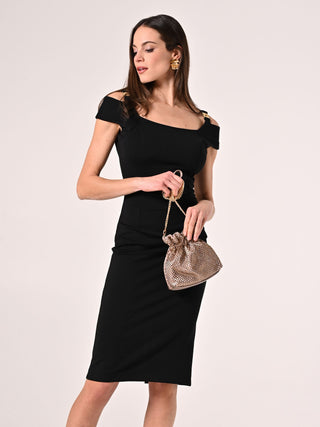 Gold Monogram Sheath Dress