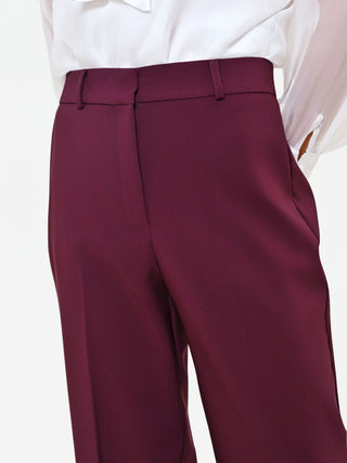 Pantalone Studio bordeaux rosso con piega centrale