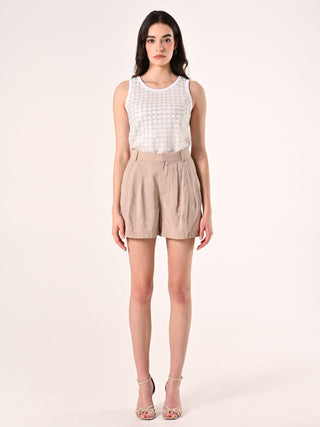 Shorts Beige Scuro in Misto Modal