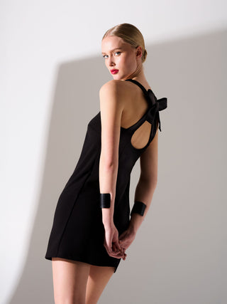 Black Mini Dress with Bow