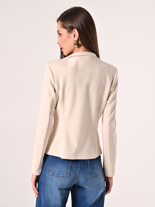 Zip Jacket in Scuba Crepe