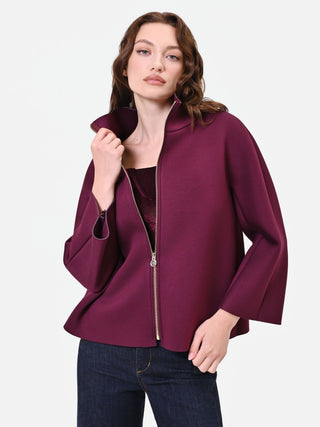 Bordeauxrote Cape-Jacke