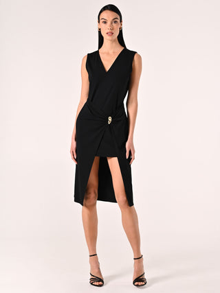 Robe high-low avec détail bijou