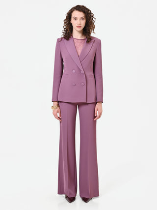 Dusty Pink Double-Breasted Blazer