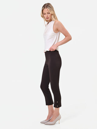 Dark Brown Trousers with Side Slit