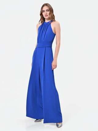 Royal Blue Halter Neck Jumpsuit