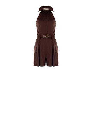 Chocolate Halter Neck Playsuit