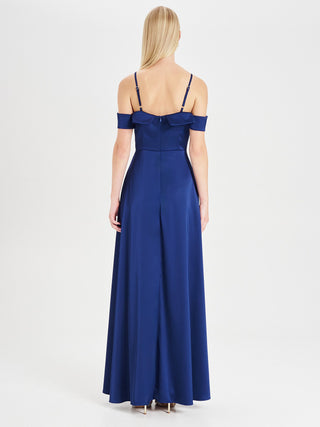 Abito Rinascimento atelier Blu con Spalle Scoperte