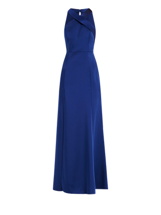 Abito Rinascimento atelier Blu con Scollo all'Americana