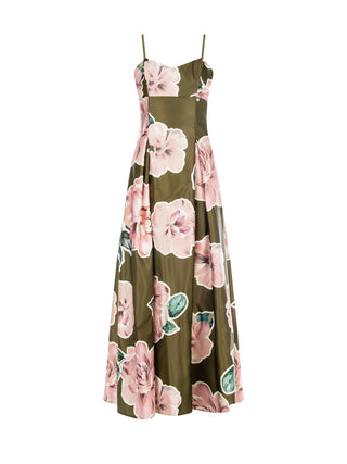 Robe avec jupe corolle imprimé fleuri