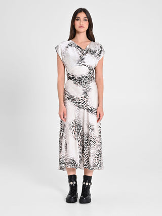 Animal-Print Midi Dress