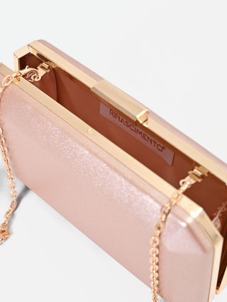 Pink Glitter Boxy Clutch