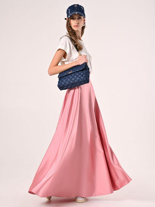 Pink Satin Skirt