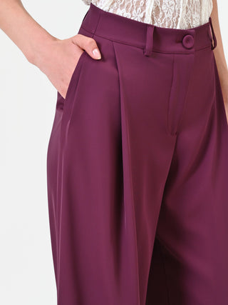 Fluid Burgundy Palazzo Pants