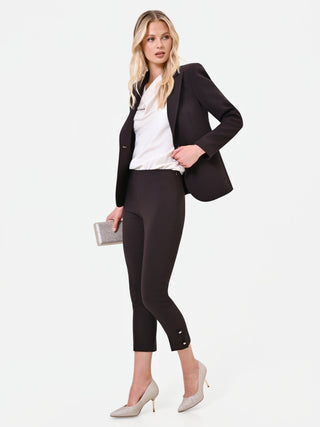 Dark Brown Trousers with Side Slit