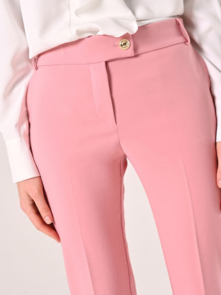 Pantaloni Rosa in Tessuto Tecnico