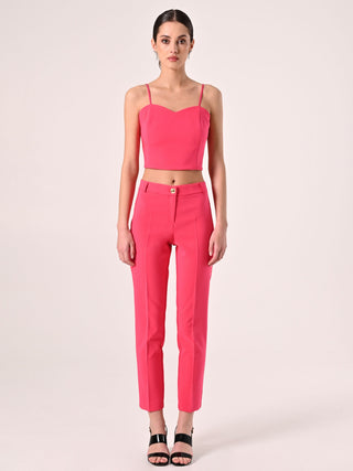 Trousers in Fuchsia Technical Fabric