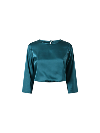 Royal Green Satin Blouse